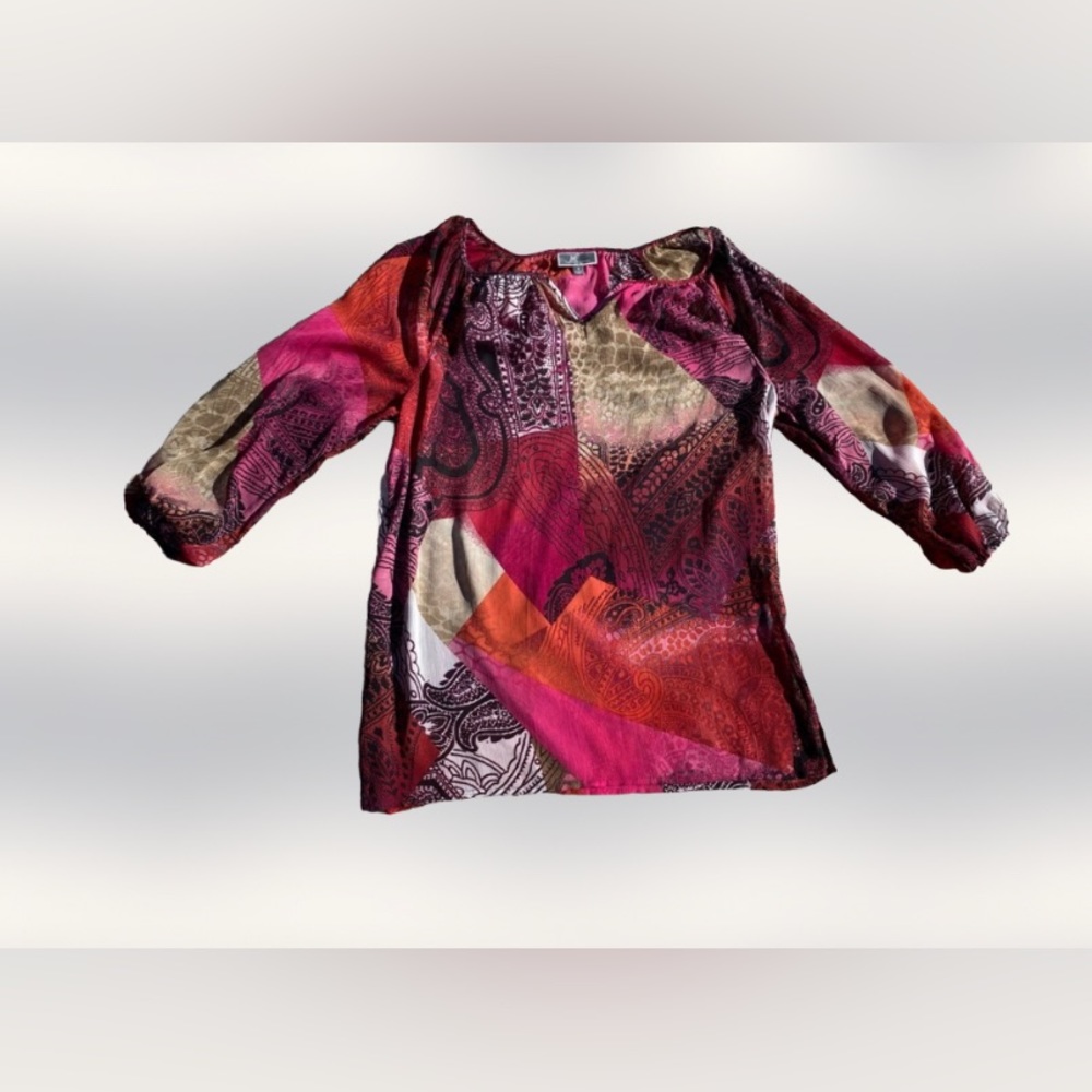 JM Collection: Colorful Blouse - Picture 2 of 16